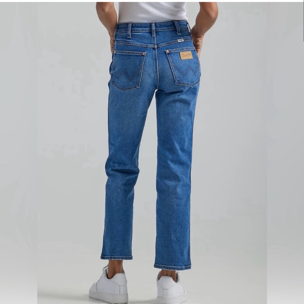 WOMEN'S WRANGLER® WILD WEST 603 HIGH RISE STRAIGHT JEAN IN SMOKE SEA - NWT